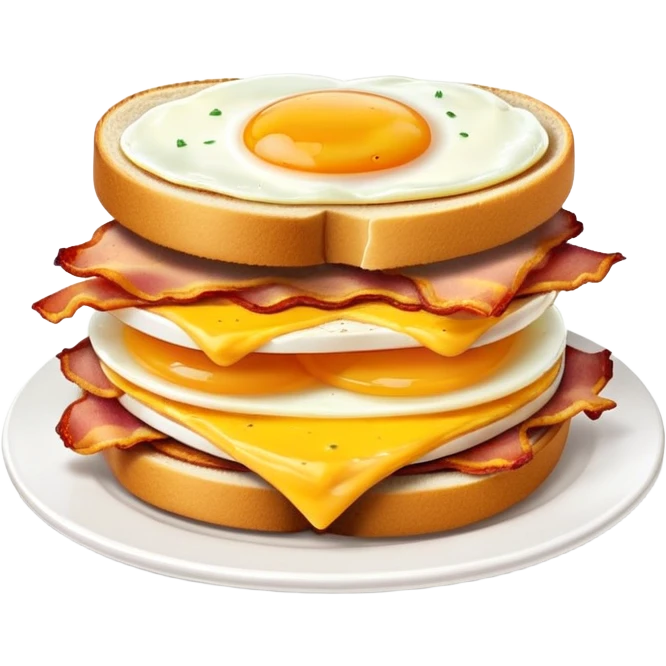 Turkey bacon cheddar egg sandwich  emoji
