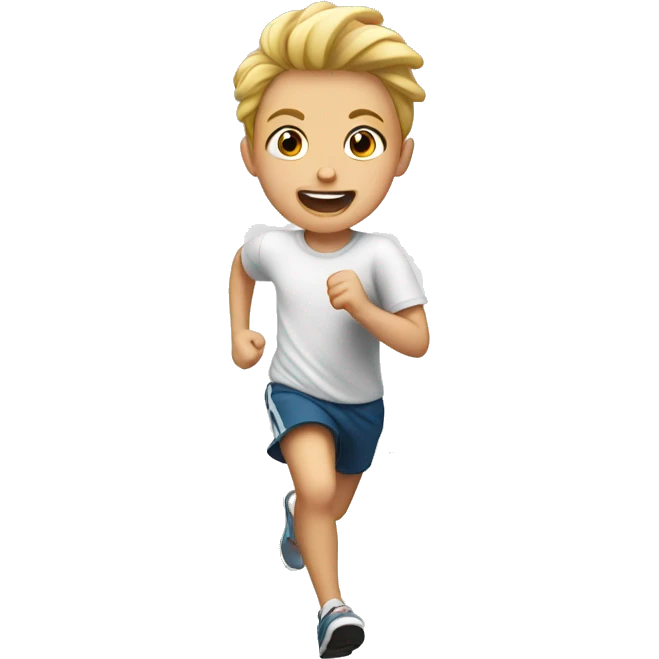 white child running emoji