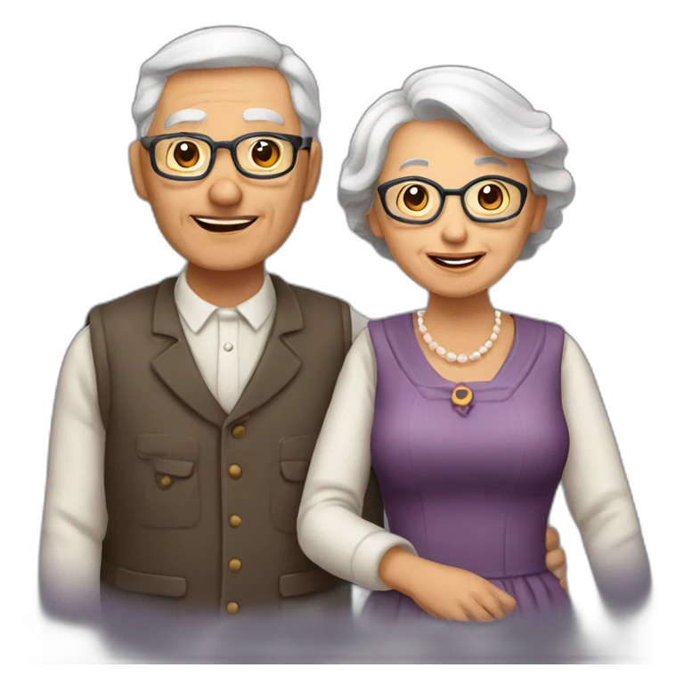 Pareja de ancianos emoji