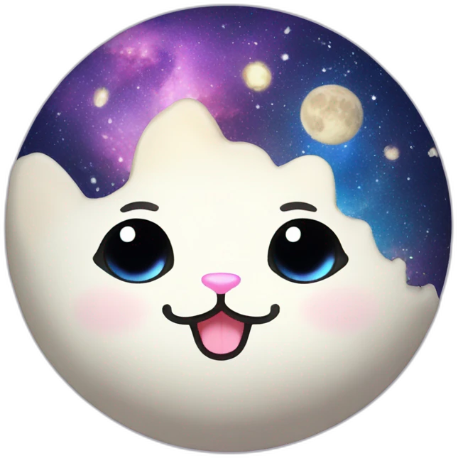 galaxy rice cake mochi cat emoji