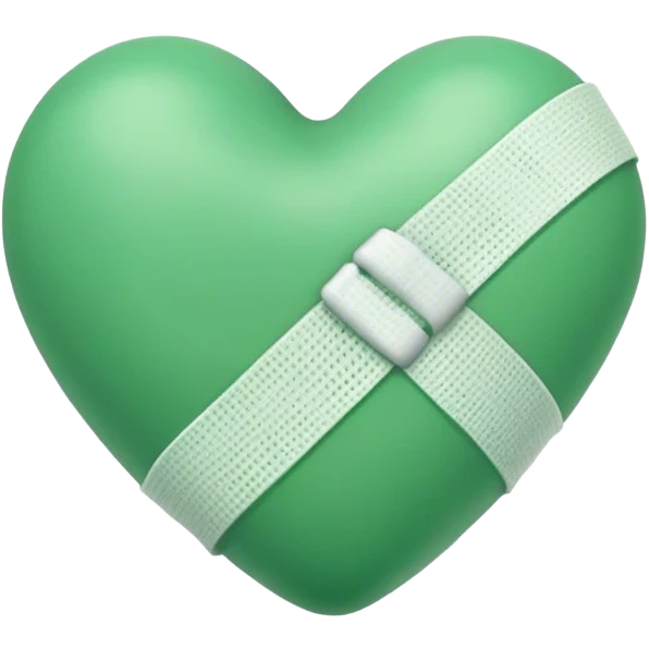 green heart with bandage  emoji