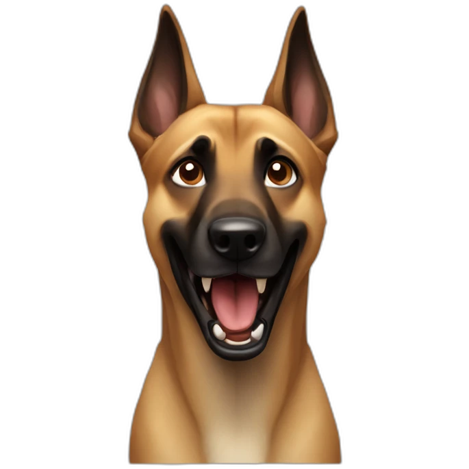 malinois dog horror scream emoji