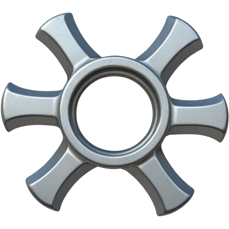 metal wing nut with two grips. emoji