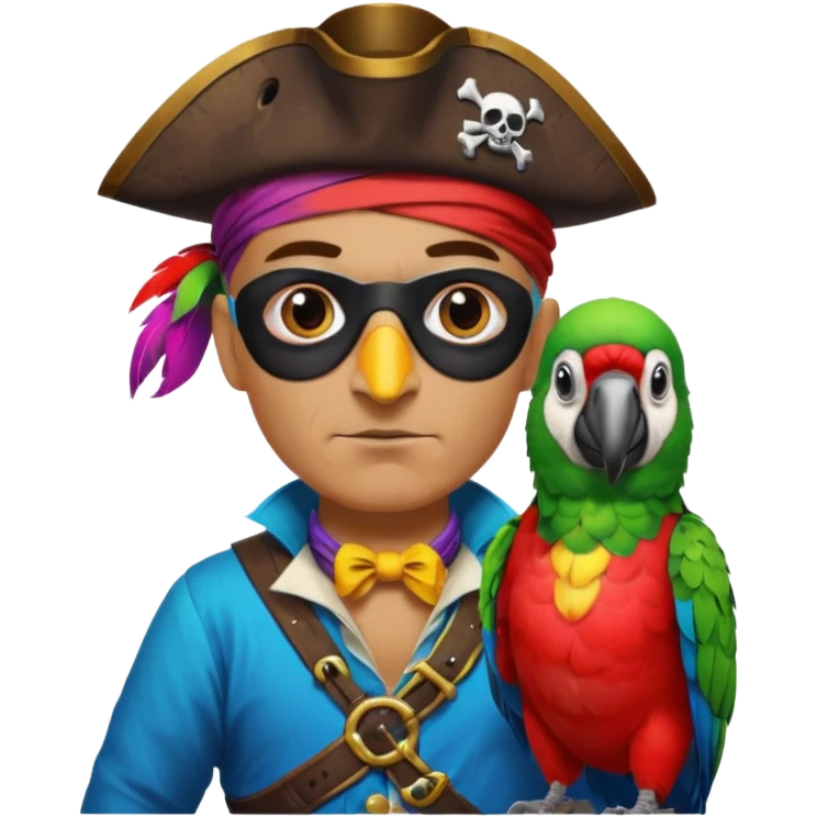 pirate and parrot emoji