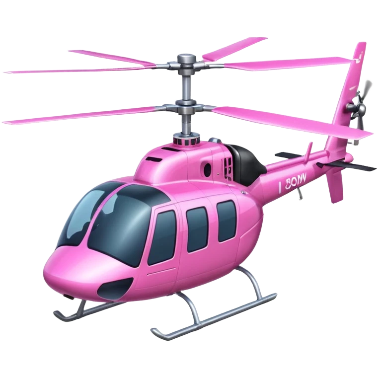 Pink helicopter emoji emoji