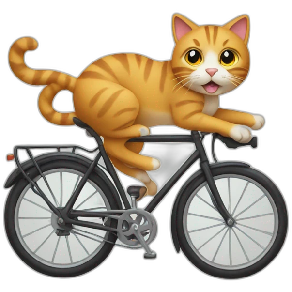 cat on a bike emoji