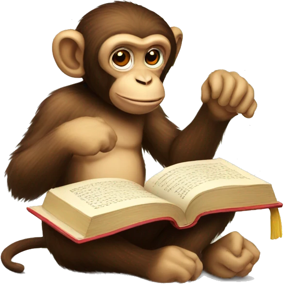 Monkey with book  emoji