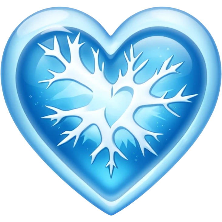 Ice cold heart emoji