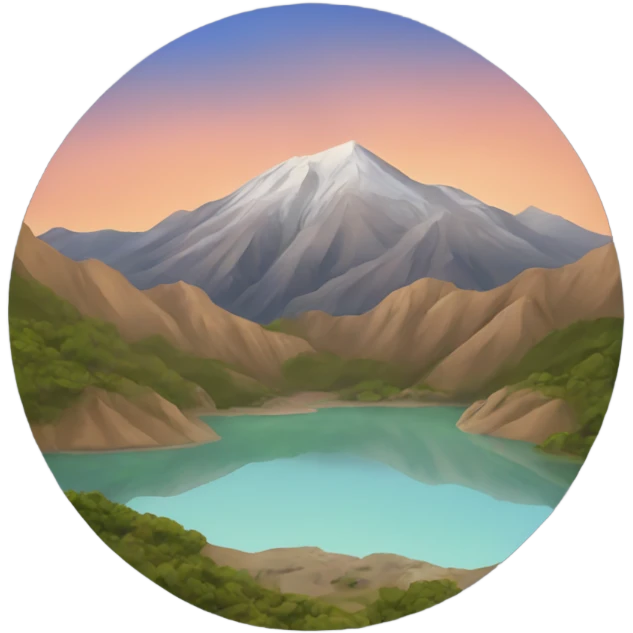 Lago con montañas  emoji