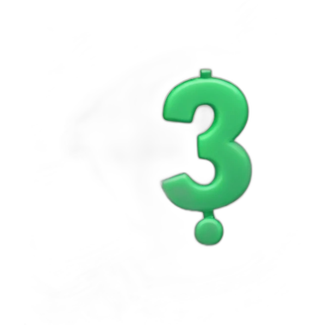 question mark made of dollars emoji