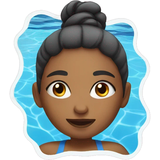 Girl in a swimming pool emoji