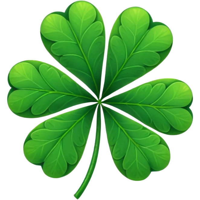 Five leaf clover  emoji
