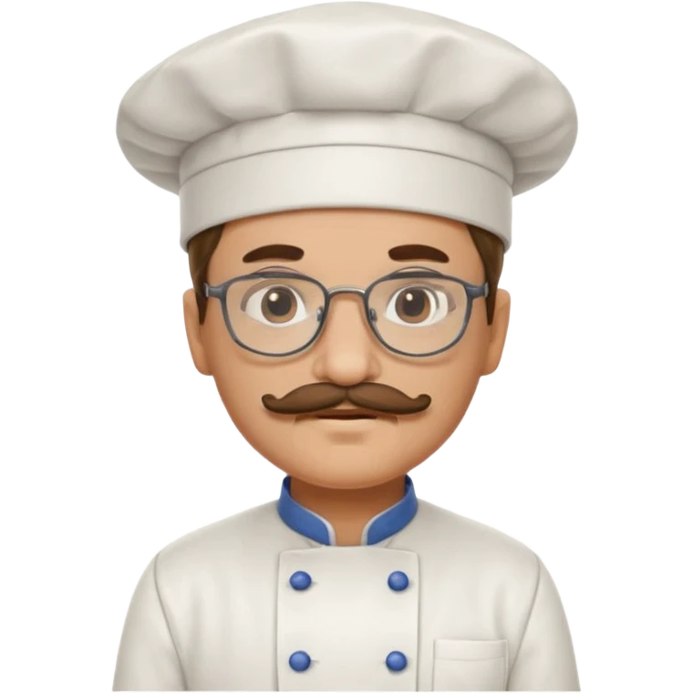 chef with mustache glasses emoji