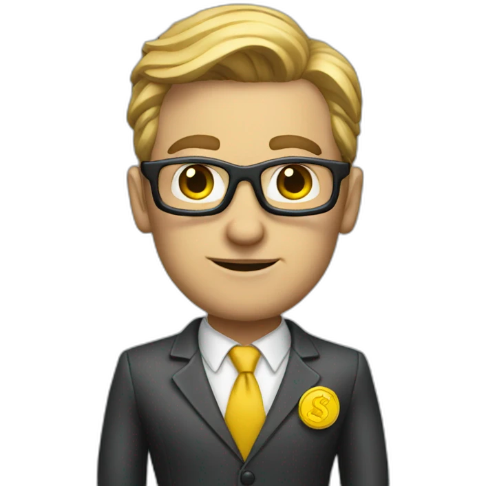 Superhero banker emoji