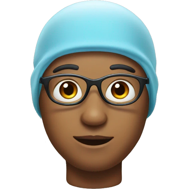 swimmer with bonnet and glasses emoji