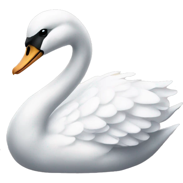 Swan wearing a bow emoji