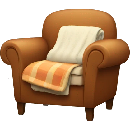 cosy chair with blanket emoji