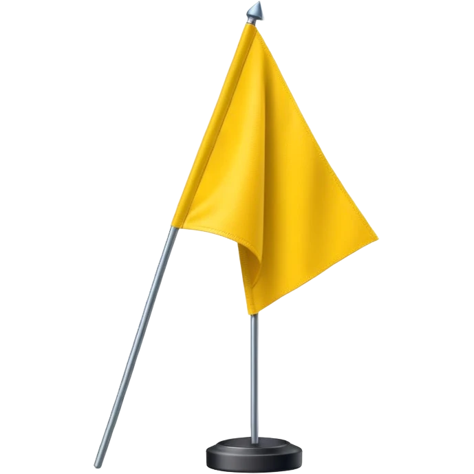 Make a yellow colour triangular flag emoji spreading upward emoji
