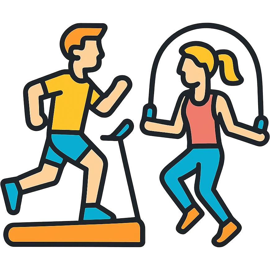 sportsmans doing cardio exercises emoji