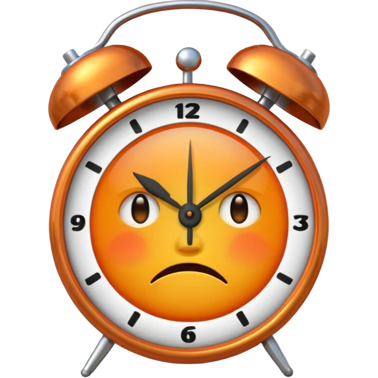 alarm clock, sunset MORE SUNSET. SLEEPY. Don't put a person there. Default emoji face emoji