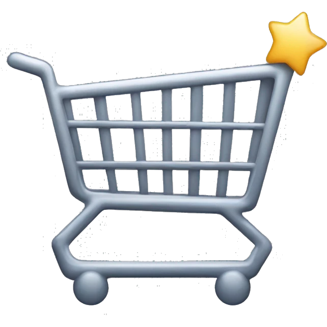 shopping cart width box emoji