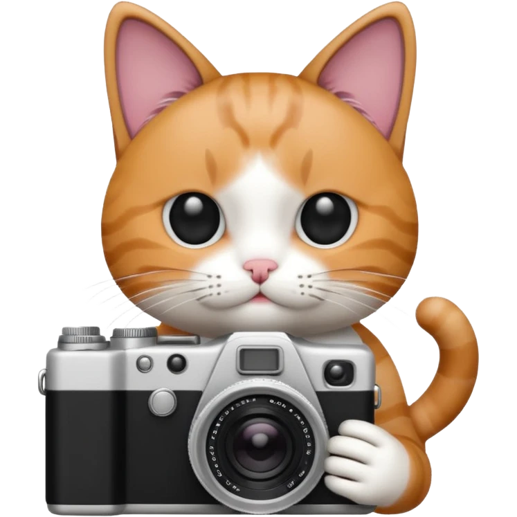 Cat taking a photo emoji