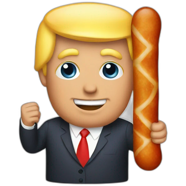 trump-holding-his-sausage emoji
