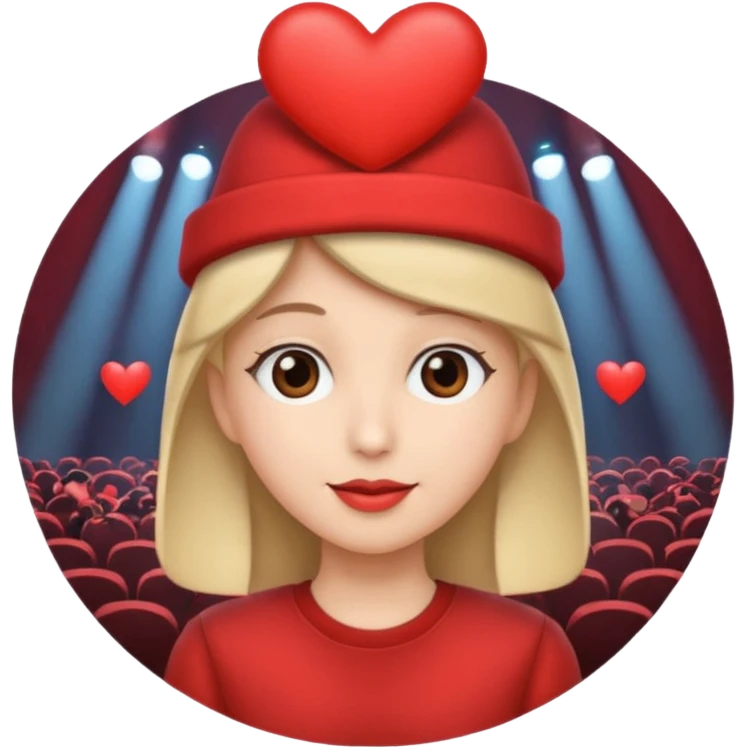 concert with a heart emoji
