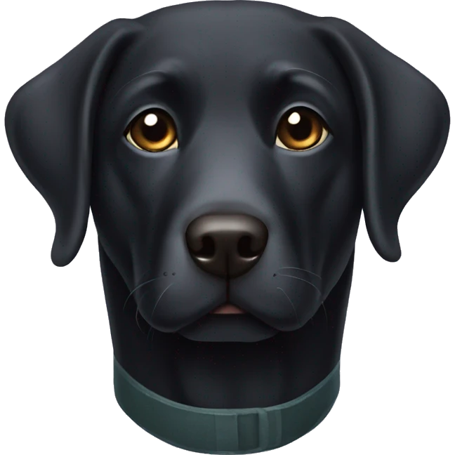 old black labrador  emoji