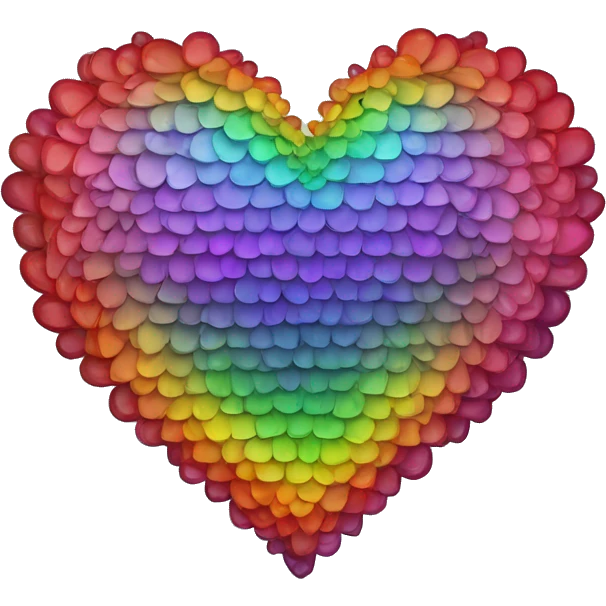dark warm iridescent reinbow SCALE heart emoji