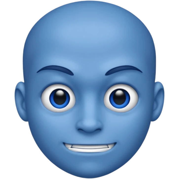 A blue gigachad doung mewing  emoji