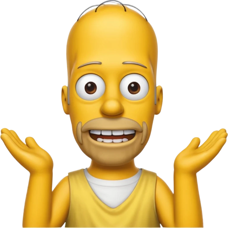 homer Simpson complete yellow with yellow  dress emoji