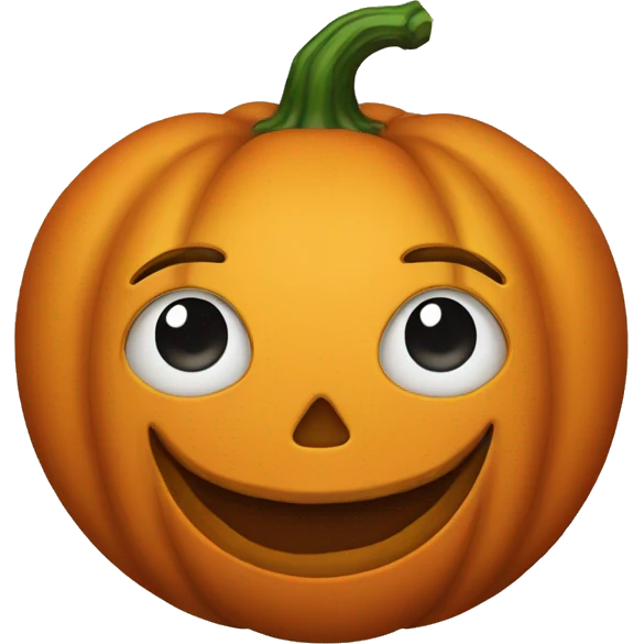 Pumpkin face heart emoji