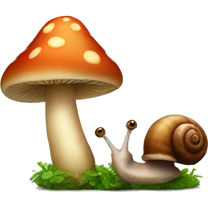 Mushroom and snail emoji