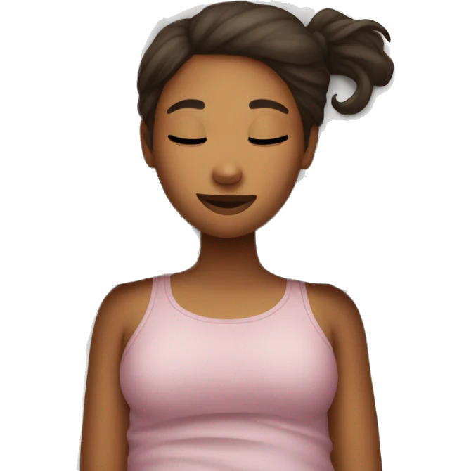  girl lying in bed  emoji