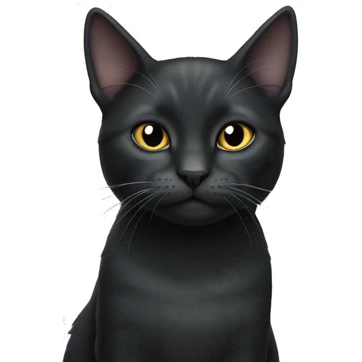 Black cat with grey cat emoji