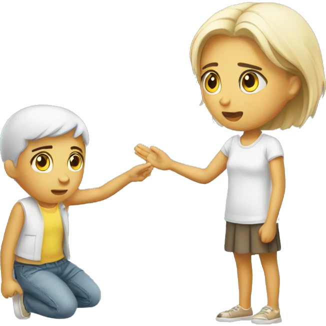 white Asking sorry for girl emoji