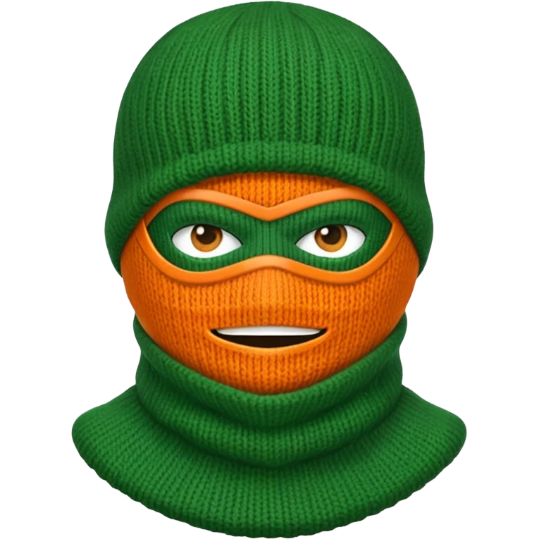Irish flag coloured balaclava  emoji