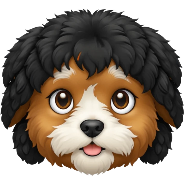 Cavapoo face black emoji