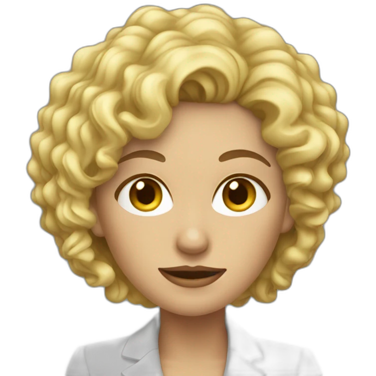 annoying-blond-curly-business-woman emoji