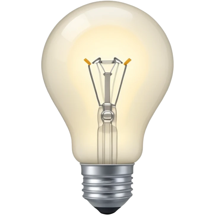 solid white light bulb  emoji