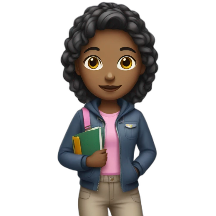 Girl with student outfit  emoji