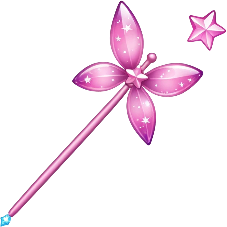 Fairy wand  pink with sparkles  emoji