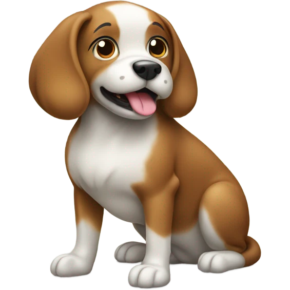 Dog pooping emoji