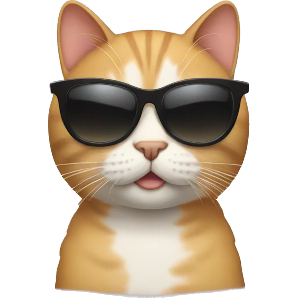 Cat with sunglasses emoji
