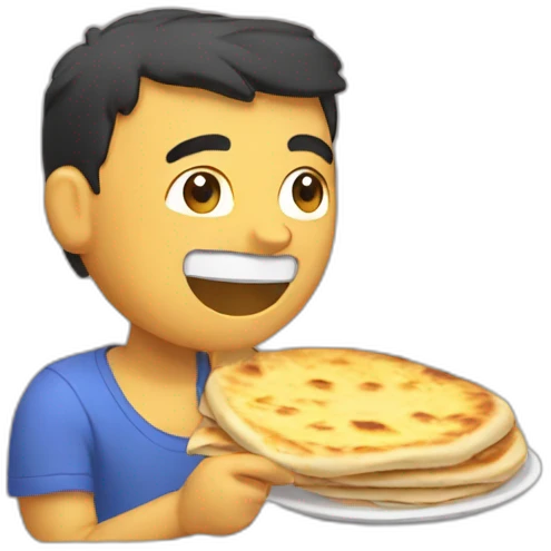 bro eating cheese naans emoji