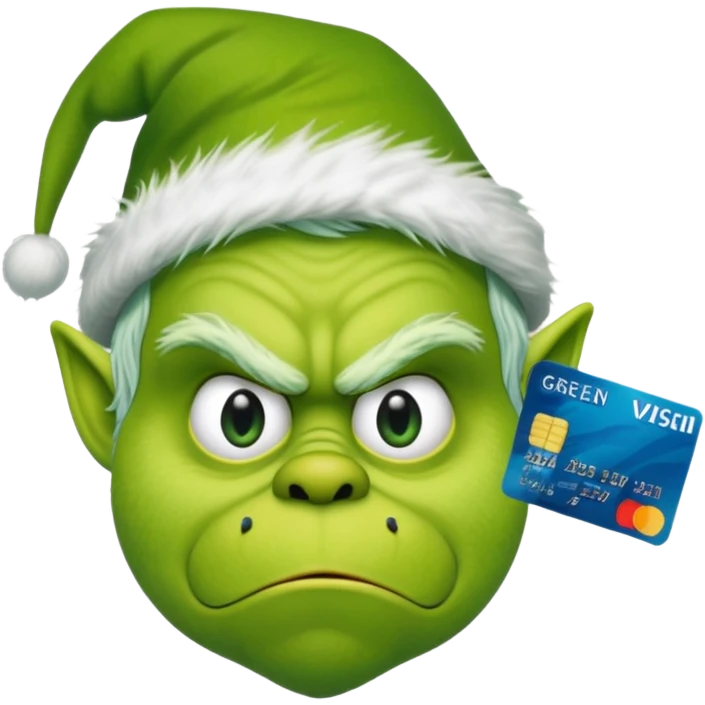 Credit Card Grinch emoji