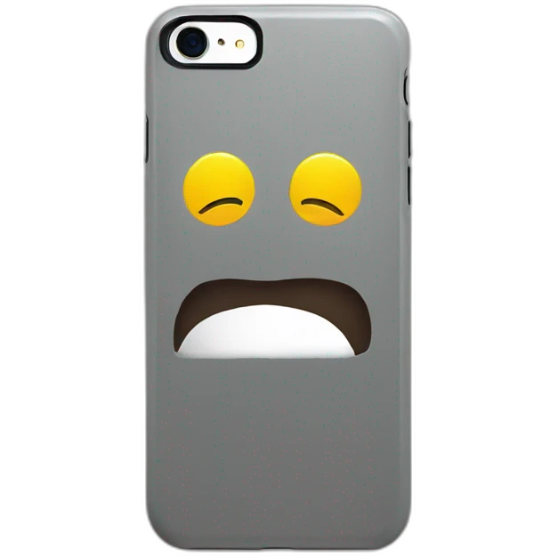 Phone case metal grey emoji