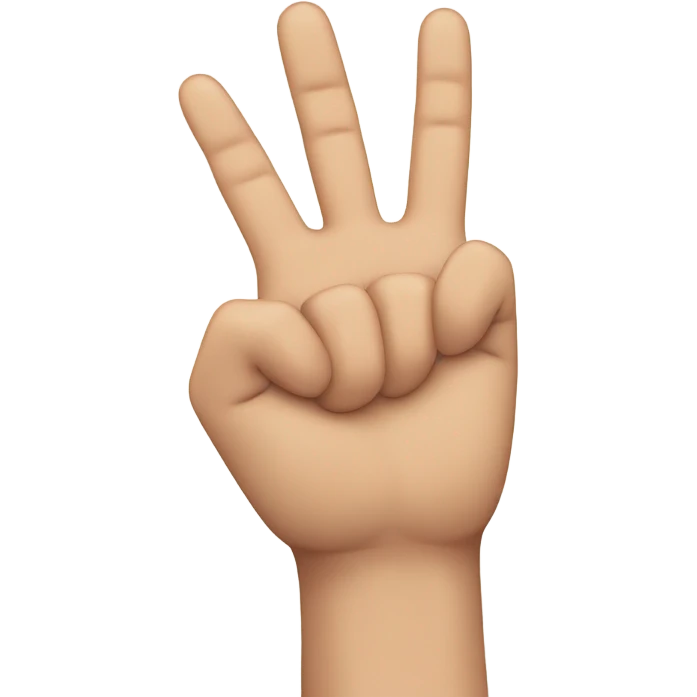 Signal 4 and a half with your hand emoji