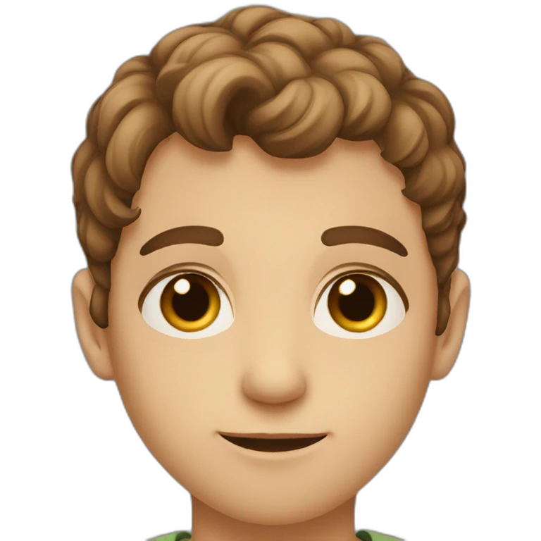 boy with hazel eyes and brown hairs emoji